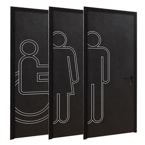 Prettywood Commercial Durable Waterproof Wood Plastic Composite Toilet WPC Doors