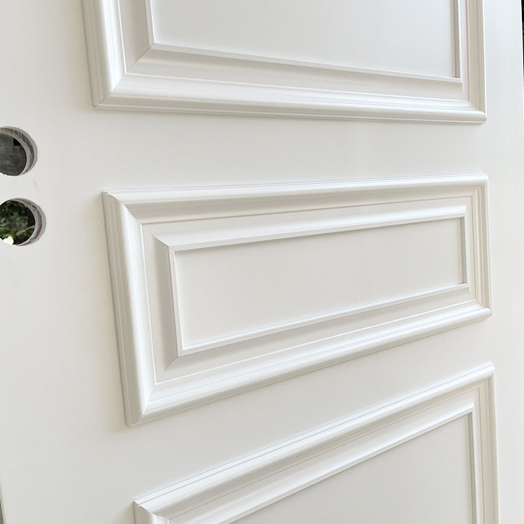 Prettywood American Villa 3 Panel Design Prehung White Color Solid Wood Interior Room Doors