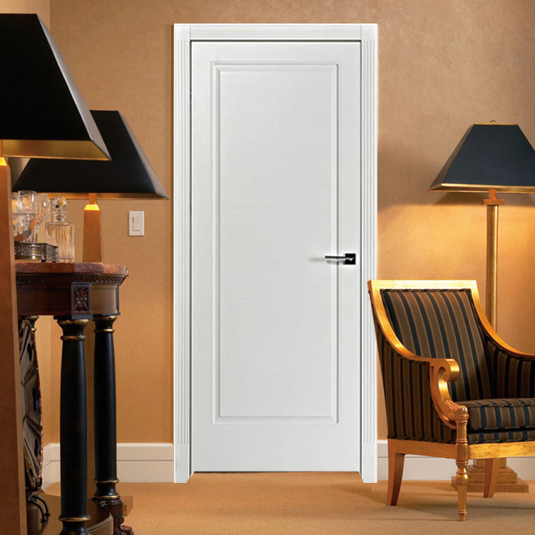 Prettywood Waterproof Apartment Interior Bathroom Wooden White PVC Flush Door Design