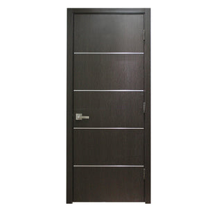 China Factory Prehung Design Solid Core Panel Modern Interior Veneer Wood Door