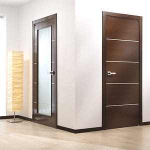 China Factory Prehung Design Solid Core Panel Modern Interior Veneer Wood Door