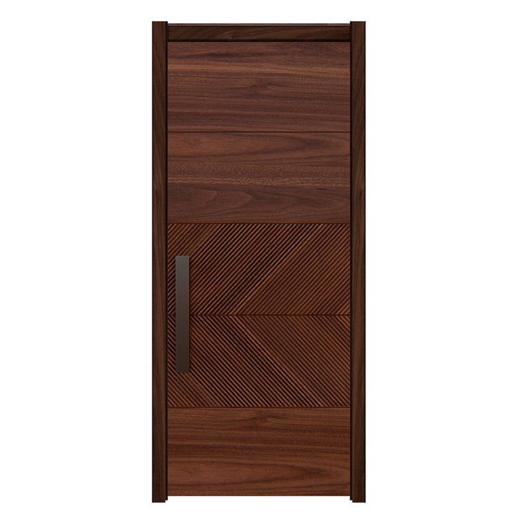 Prettywood Foshan Solid Walnut Herringbone Designs Waterproof Modern Room Wooden Interior Doors