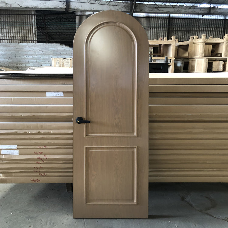 Prettywood Traditional Residential Design Interior Solid Wood Arched Door With Frame