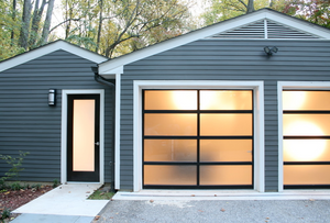 Prettywood Modern Automatic Insulated Sectional Frosted Glass Garage Door Price