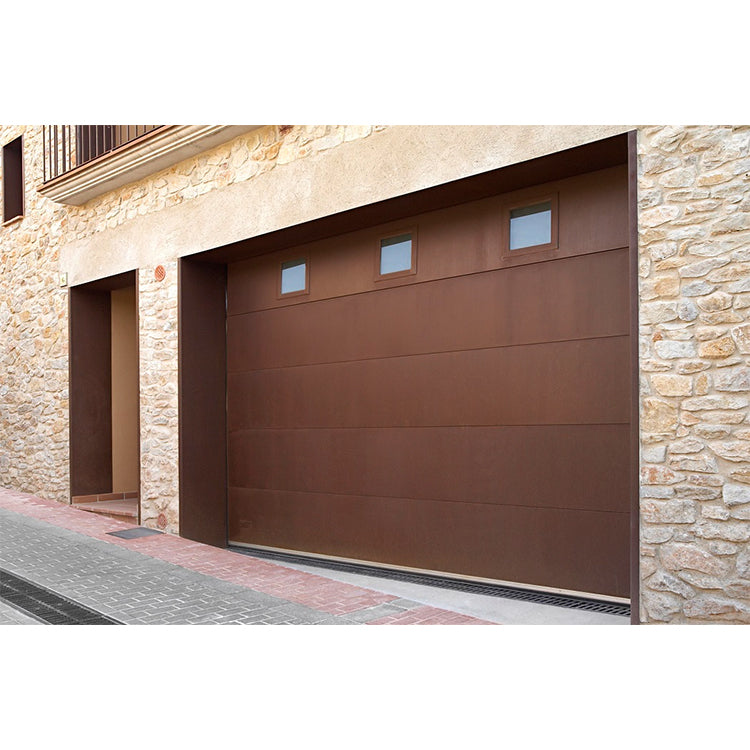 Prettywood Automatic Remote Control Aluminum Alloy Flat Panel Sectional Garage Door Price