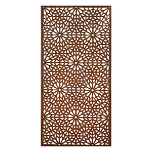 Prettywood Dubai Arabic Traditional 3 Panel Folding Solid Wooden Design Carved Room Divider Screen