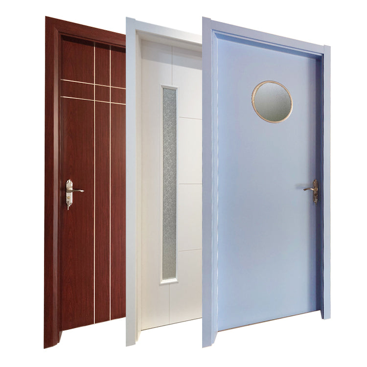 Foshan Cheap Price Wooden Plastic Leaf Modern Bathroom Design Interior WPC Door