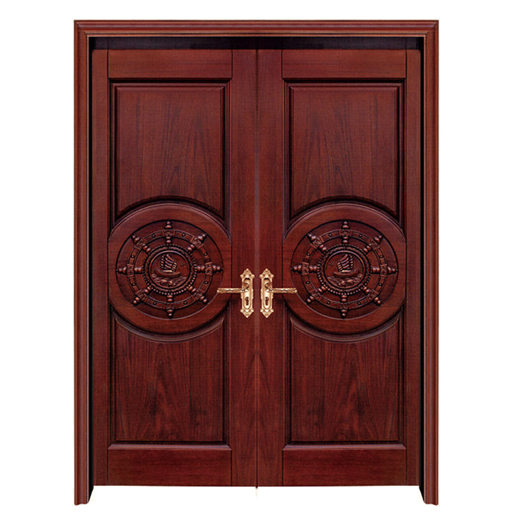 Mexican Elegant Design Hand Carved Solid Oak Wood Interior Bedroom Doors