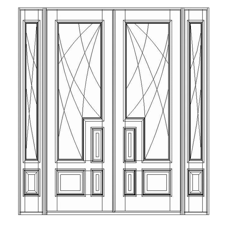 Foshan Factory Price Waterproof Villa Exterior Full Solid Wood Carving Door Design