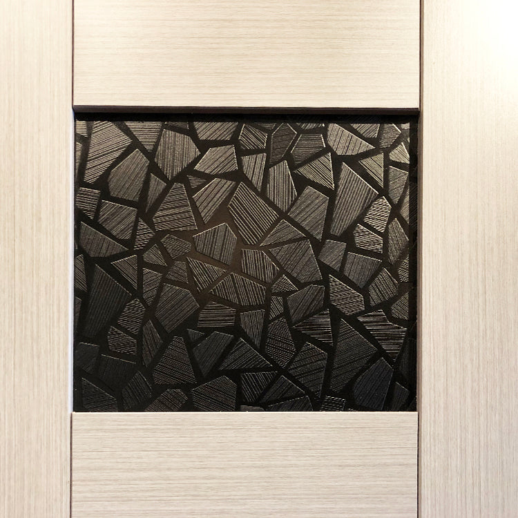 Prettywood Modern Design Sound Proof Half Glass MDF Residential Interior Wood Door