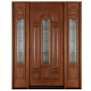 Prettywood Transitional Designs Mahogany American Style Wholesale Wood Entry Doors