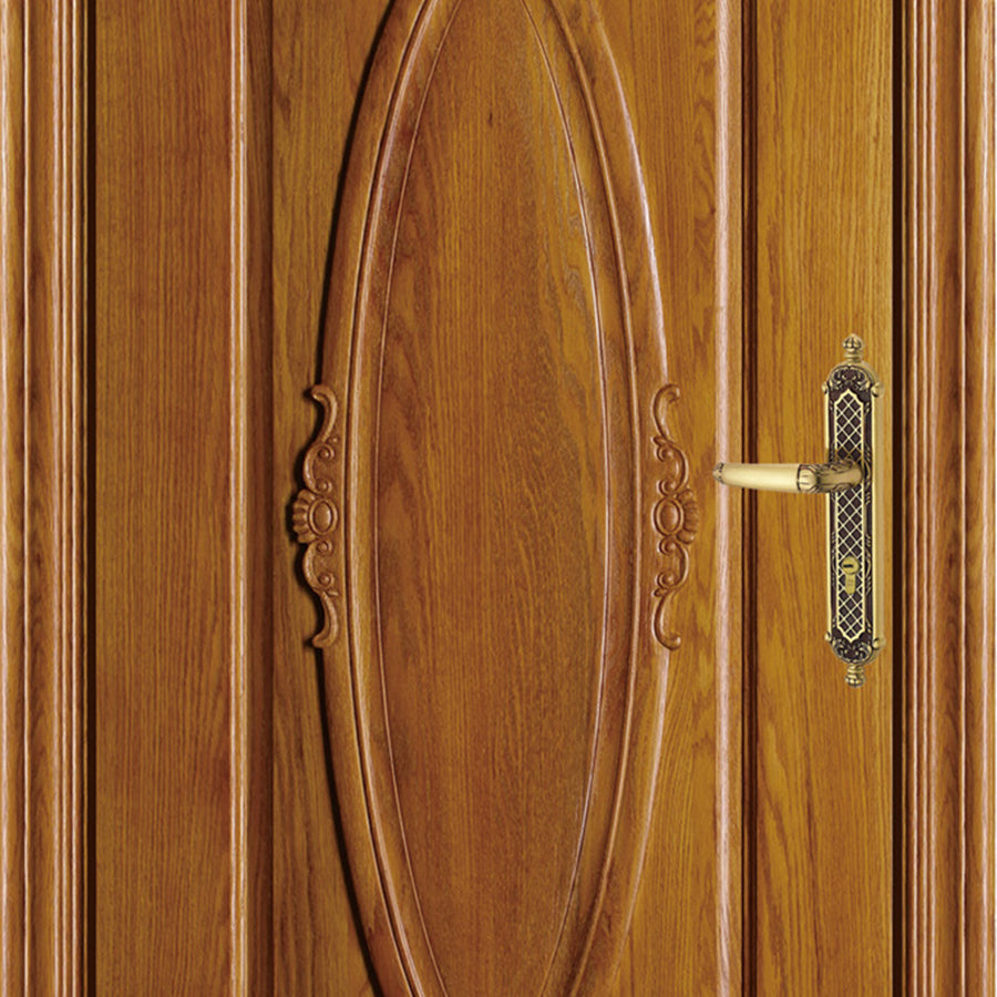 China Factory Ready Made Lowes Villa Interior Solid Hand Carved Wood Doors For Sale