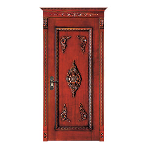 Latest Price Interior Room Carved Sapele Solid Wood Safety Fancy Single Door Design