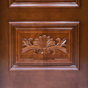 Prettywood Latest Interior Room Fancy Carving Design Polish Color Teak Wood Doors