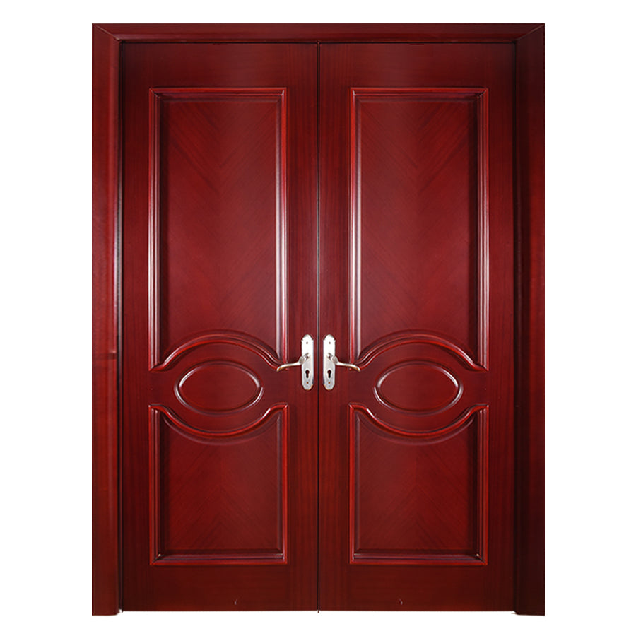 Hand Carved Tan Color Indian Main Simple Front Double Door Designs