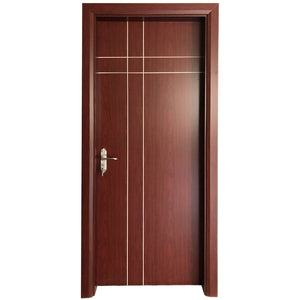 Foshan Cheap Price Wooden Plastic Leaf Modern Bathroom Design Interior WPC Door