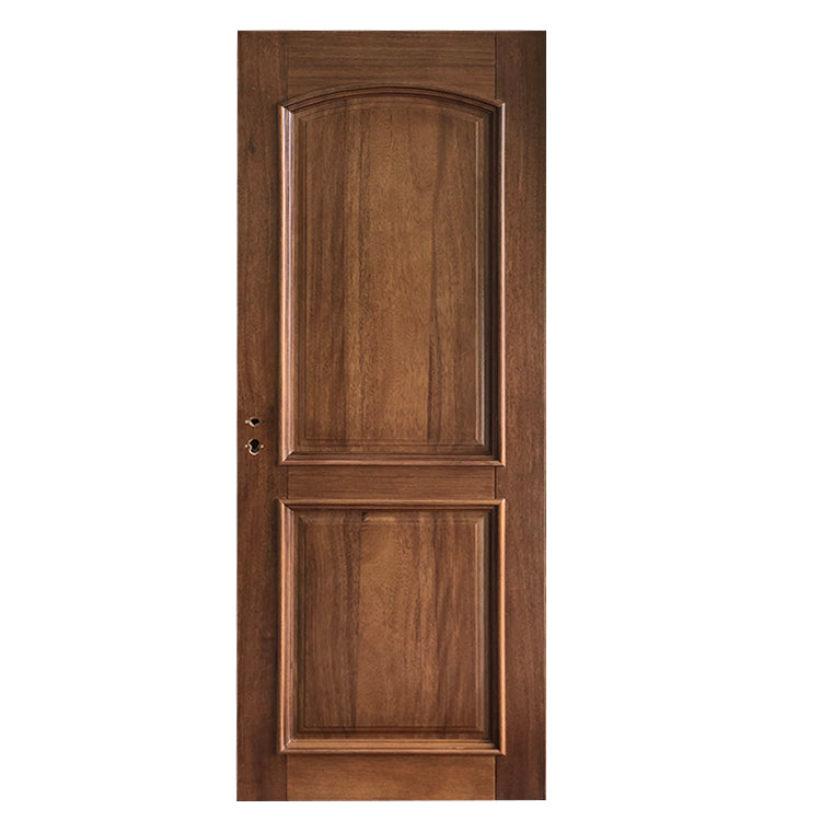 Prettywood Apartment Classic Design 2 Panels Black Walnut Solid Wooden Interior Door