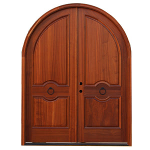 Prettywood Turkish Rustic Style Arch Type Models Main Front Solid Wood Door Designs