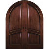 Latest Design House Mahogany Double Entry Solid Wooden Arch Main Door Design