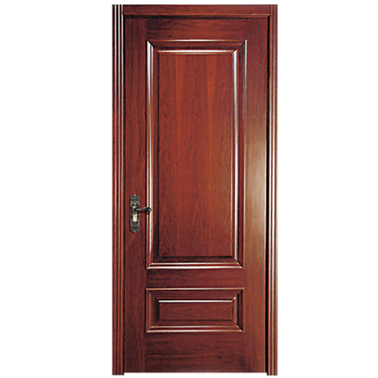 Prettywood House Interior Single Leaf Swing Sapele Solid Wood Hotel Fire Rated Door