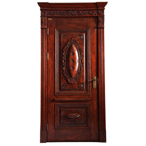 Prettywood Chinese Interior House Antique Hand Carved Solid Wooden Doors Designs
