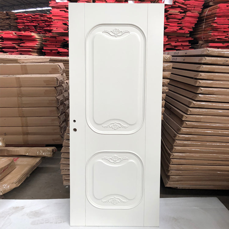 Best Price Fancy Carving Design White Color Interior Bedroom Solid Wooden Door