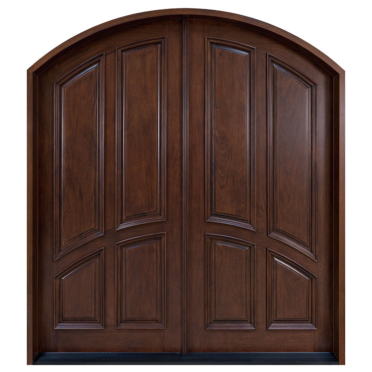 Competitive Price Villa Entrance Wood Design Double Round Top Door