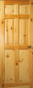 Prettywood Cheap Price Interior 6 Panel Clear Flush Solid Pine Wood Door Design