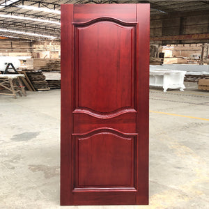 Foshan Latest Prehung Panel Design Retro Home Solid Sapele Wooden Interior Door