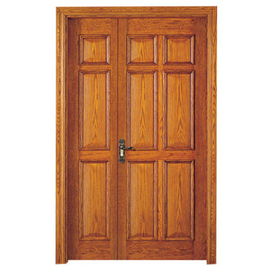 Latest Price Ash Solid Wood Modern Design House Double Front Door For Home