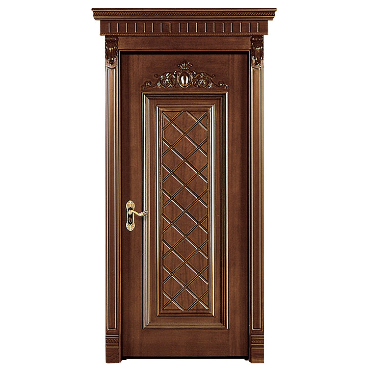 Entrance Security Residence Nyatoh Timber Solid Door Price