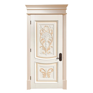 American Rustic Designs Interior House Solid Oak Carving Wooden Door