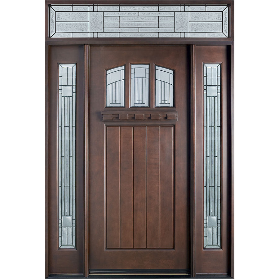Prettywood American Modern Villa Model  Front Solid Wood  Doors Design Home