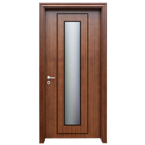 Superior Quality Paint Colors Ready Made Modern Veneer Wood Doors With Glass