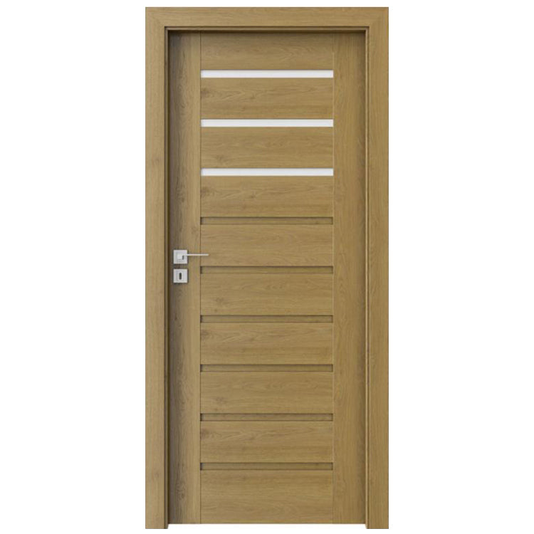 Prettywood Interior House Simple Soundproof Wooden Glass Inserts Door Designs