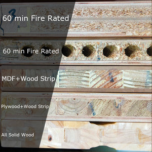 Low Price Complete Set Wood Strip Interior MDF Exterior Waterproof Melamine Door