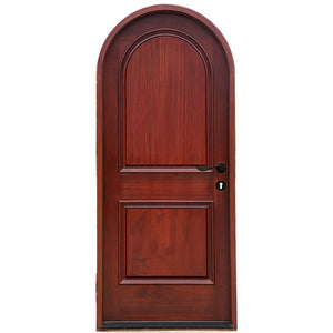 Cheap Apartment Entrance Interior Solid Wooden Round Top French Main Arch Door