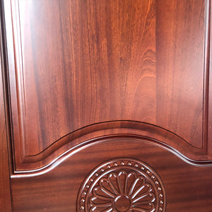 Foshan Manufacture Solid Sapele Latest Design Hand Carved Wooden Door For House