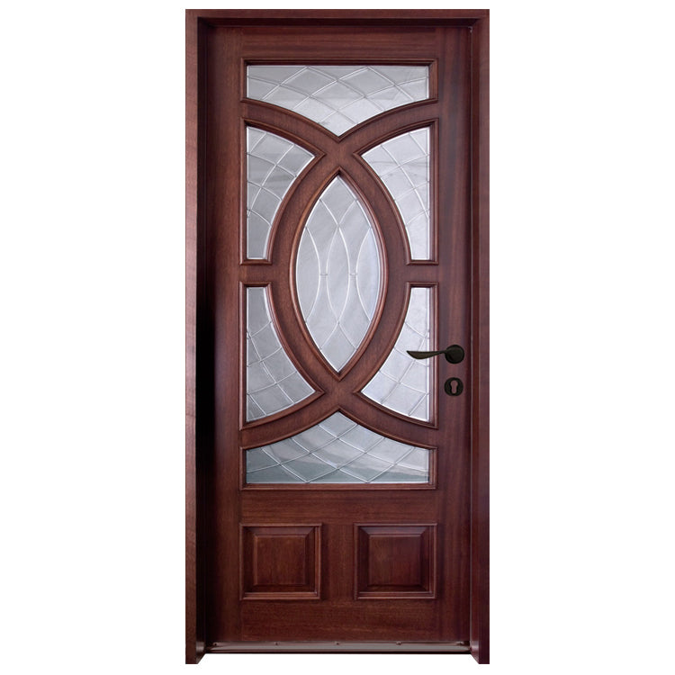 Olympic Designs Villa Front Main Modern Double Exterior Mahogany Solid Wooden Doors