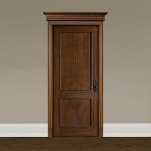 Prettywood Custom Design Prehung American Black Walnut Interior Solid Wooden Door