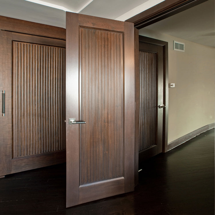 Prettywood Luxury Design Solid Wood Fire Rated Interior Hotel Guest Room Door