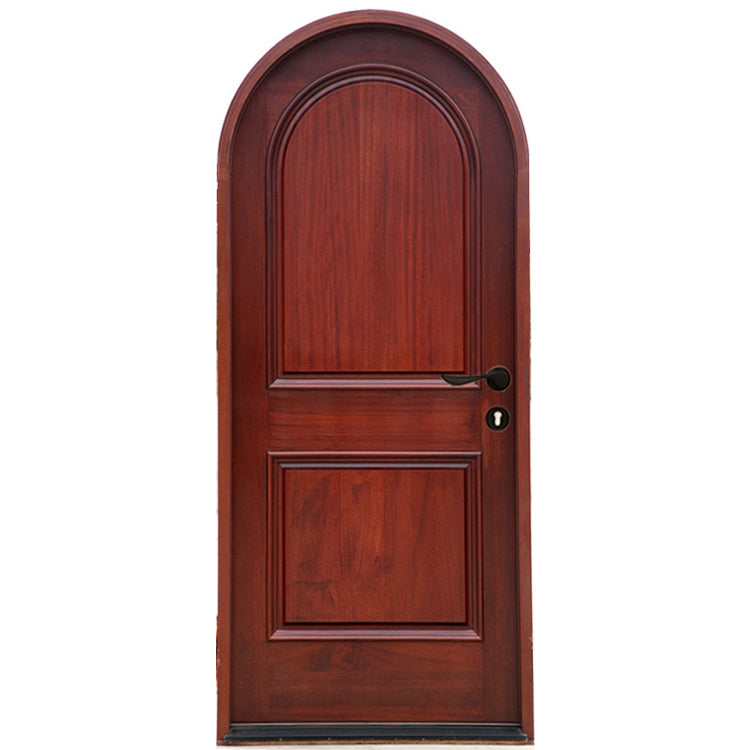Vintage Antique Oak Round Top Insulated American Solid Wood Arched Interior Doors