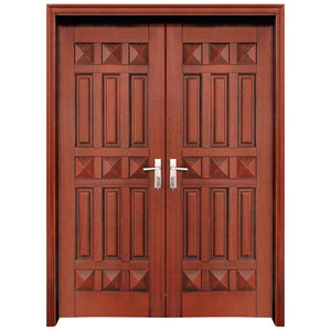 Luxury Carved Design Wooden Villa Security Entrance Main Front Entry Door