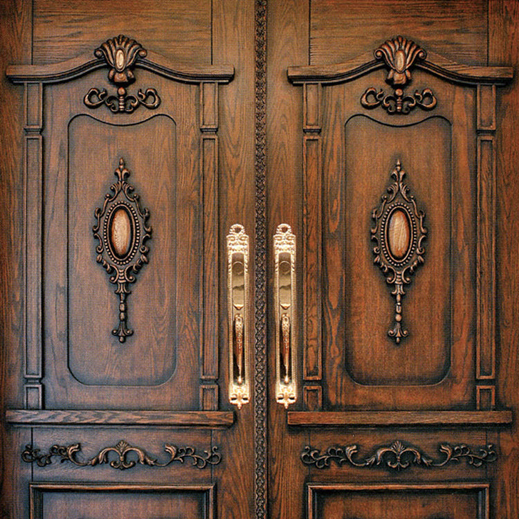 Turkish Style Luxury Elegant Plain Hand Carved Wood Main Door Designs For House