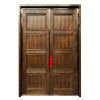 Prettywood Classic Designs Exterior Strong Walnut Solid Double Wooden Front Main Door