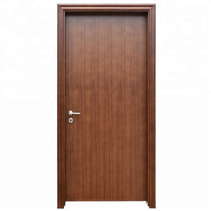 Foshan Prettywood Low Price Manufacturer  PVC Interior Bathroom Wood Door