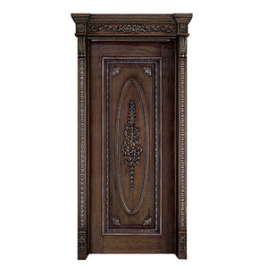 Prettywood Indian Style Carving Main Entrance Teak Wood Door Design For House