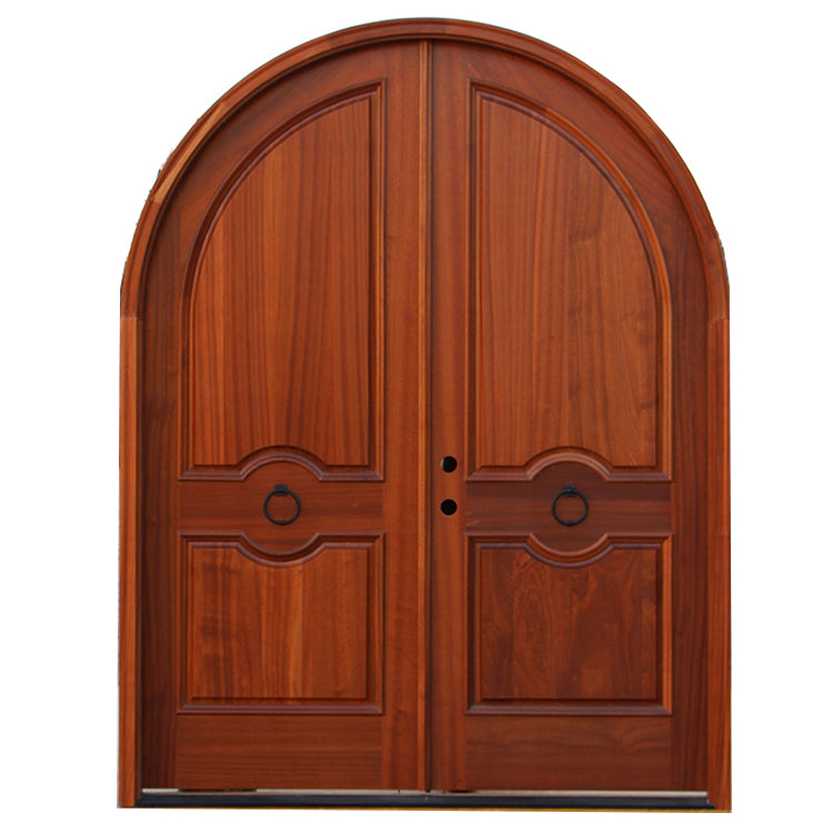 Vintage Antique Oak Round Top Insulated American Solid Wood Arched Interior Doors