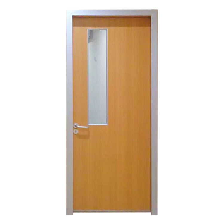 Prettywood China Aluminum Frame Glass Inserted Modern Wooden Patient Room Hospital Door