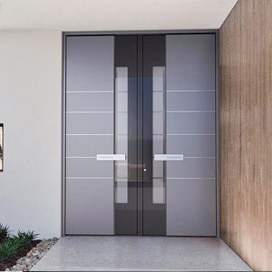 Deutschland Style Exterior House Front Entrance Aluminum Steel Metal Security Door For Sale
